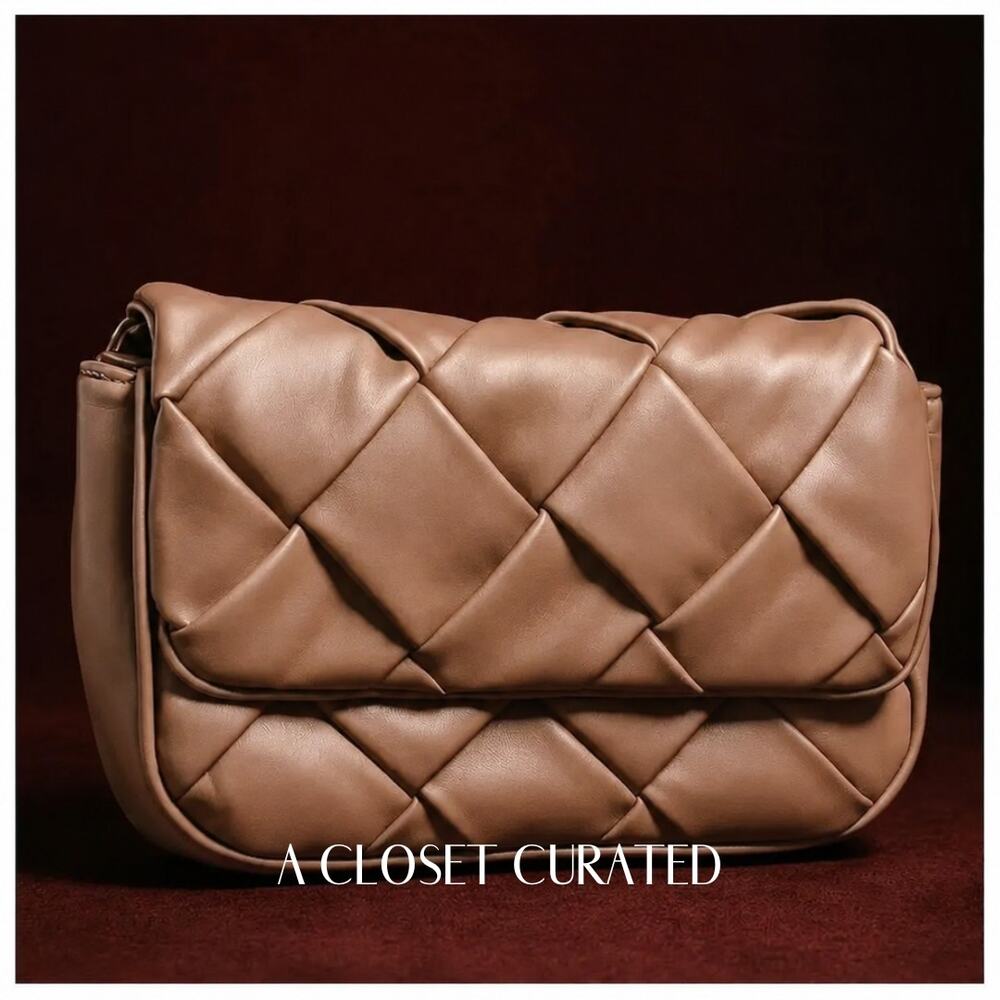 Jules Kae Charlie Vegan Leather Shoulder Bag Brown NWT
